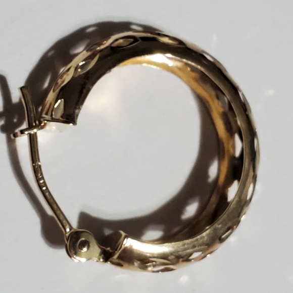 14K Gold Hoop Earrings - Picture 7 of 10